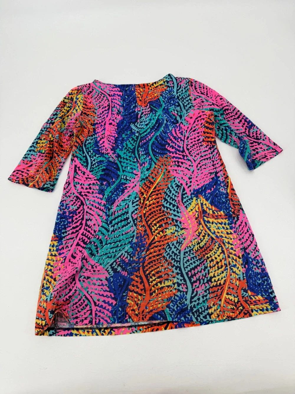 Lilly Pulitzer Kids Electric Feel Shift Dress Pima Cotton Large 8 10 vacation